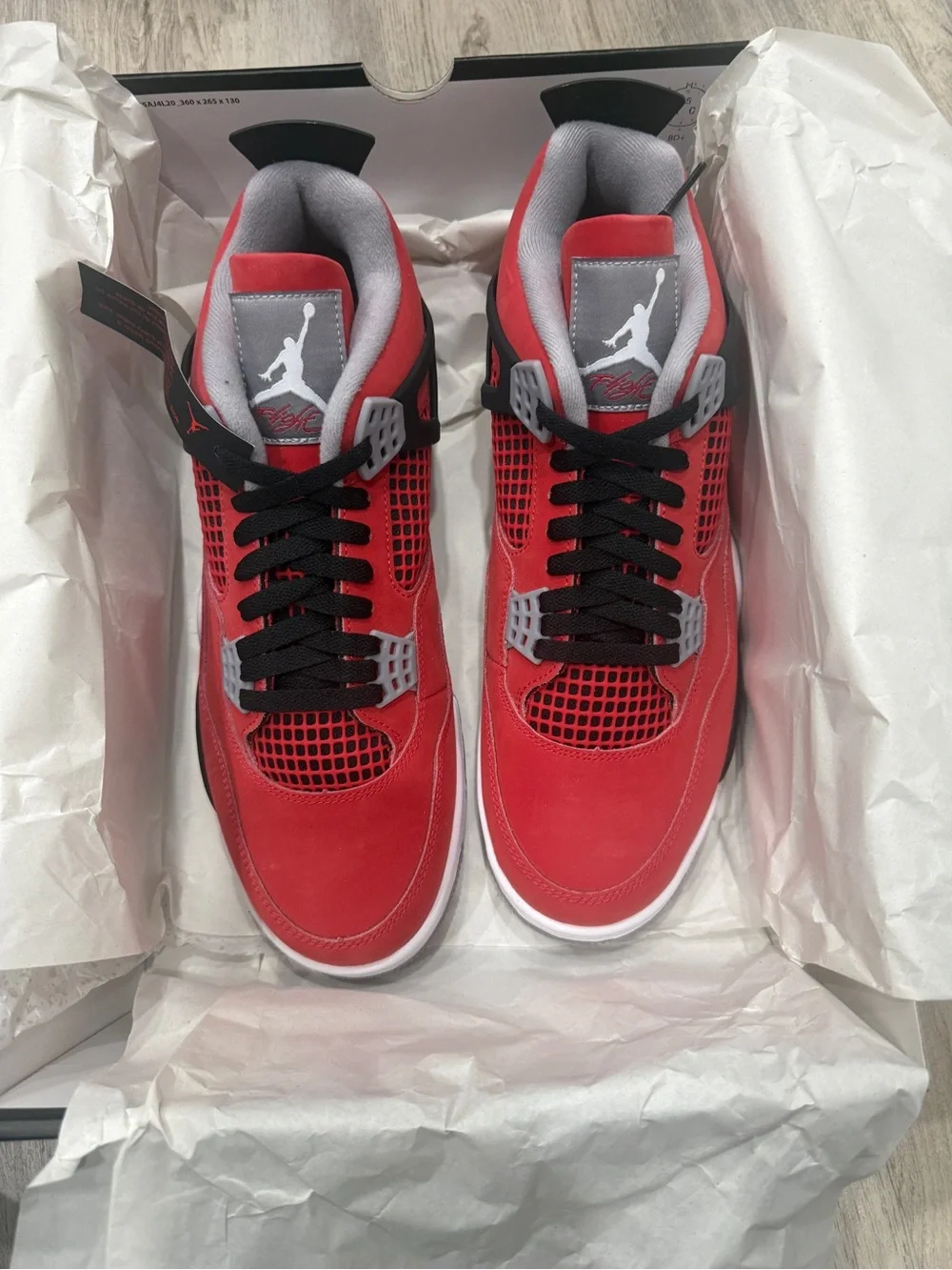 Nike Air Jordan 4 in Red, Black and Grey. Size 11.5